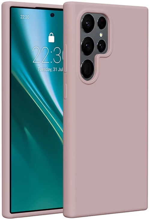 Etteri Silicone case for Samsung Galaxy S24 Ultra light pink