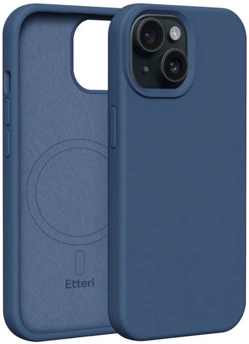 Etteri Silicone Mag case for iPhone 14 6,1" dark blue