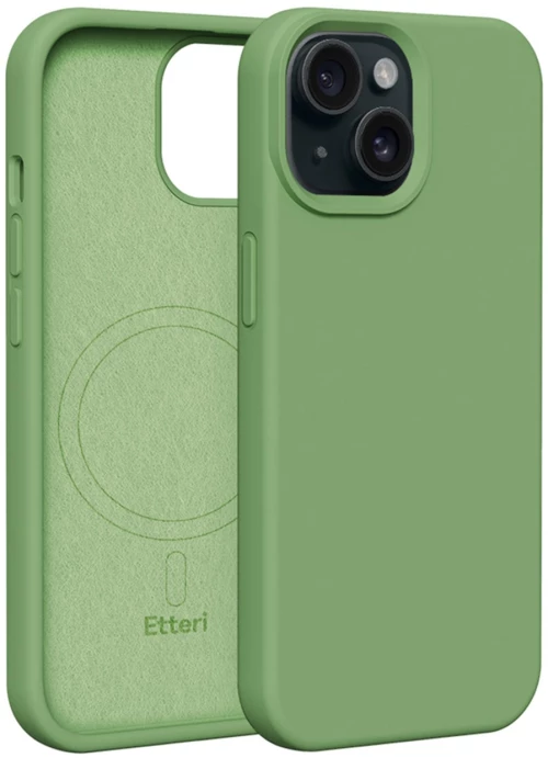 Etteri Silicone Mag case for iPhone 13 6,1" light green