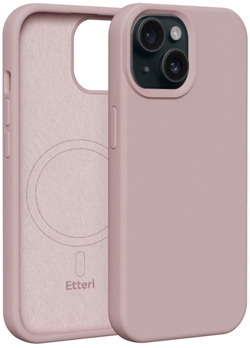 Etteri Silicone Mag case for iPhone 14 6,1" light pink