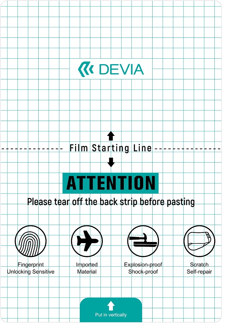 Devia Anticrash foil set for tablets for a cutting machine 20 pcs 20 x 29 cm