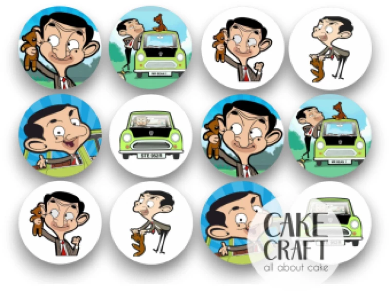 Βρώσιμα σχέδια Mr.Bean - 12τμχ