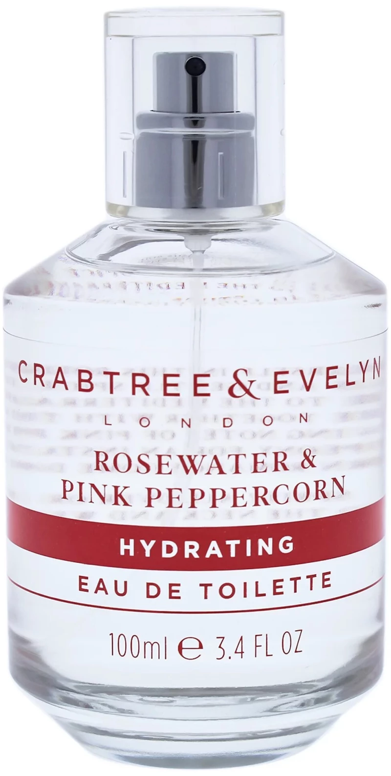 Crabtree & Evelyn, Rosewater & Pink Peppercorn, Eau De Toilette, For Women, 100 ml