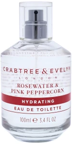 Crabtree & Evelyn, Rosewater & Pink Peppercorn, Eau De Toilette, For Women, 100 ml