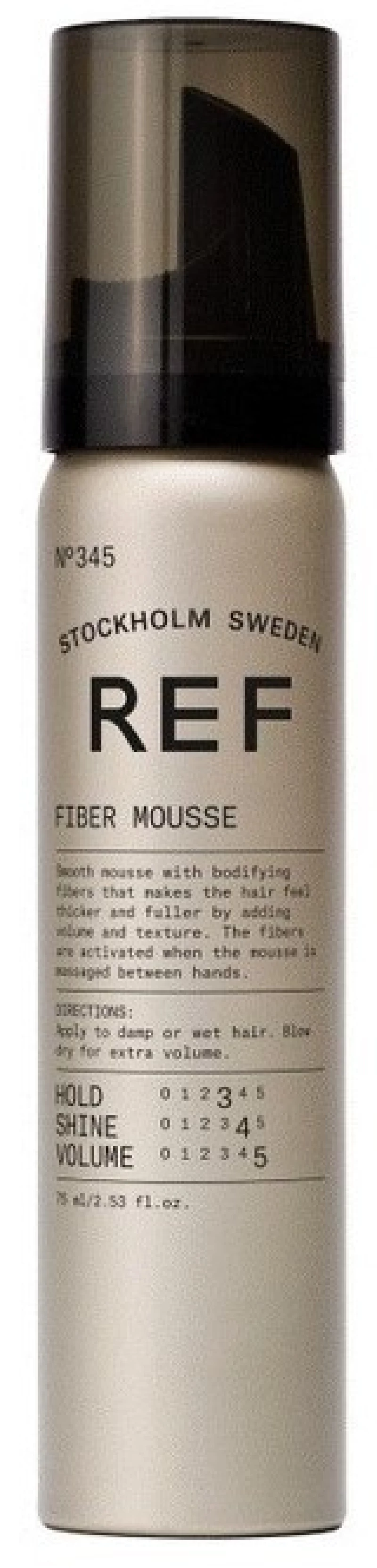 Ref Stockholm, Volume & Bodifying No.345, Vegan, Hair Styling Mousse, For Volume & Texture, Medium Hold, 75 ml