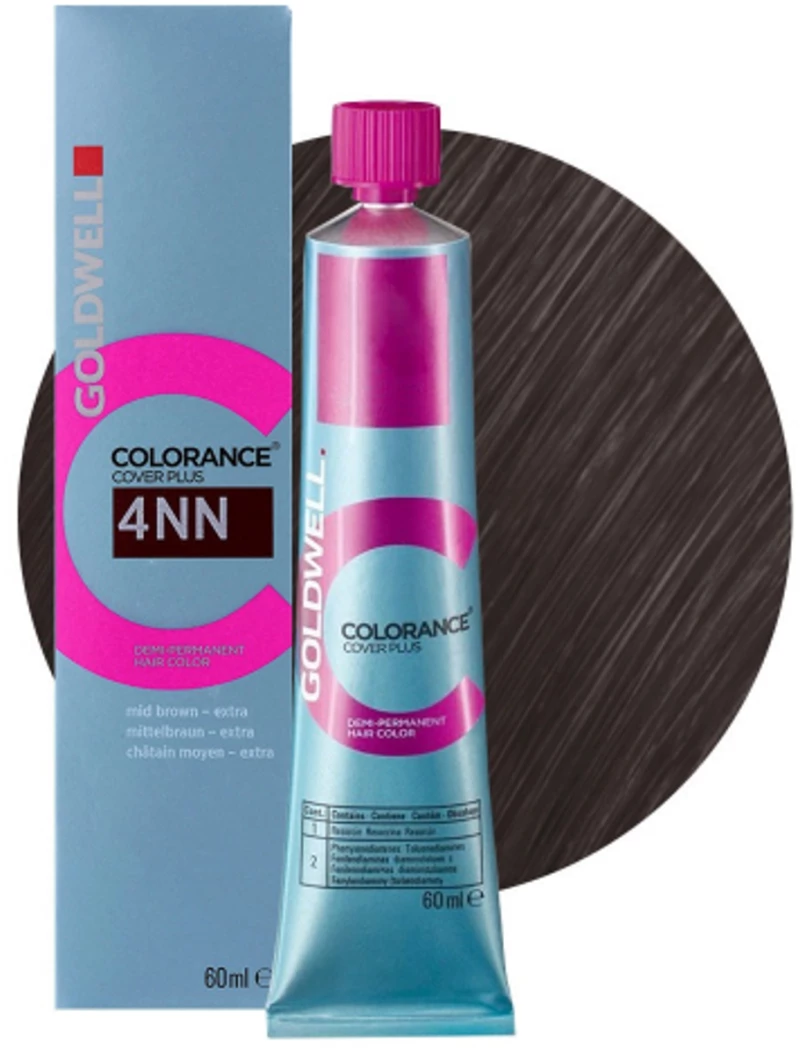 Goldwell, Colorance, Demi-Permanent Hair Dye, 4NN Intense Medium Brown, 60 ml