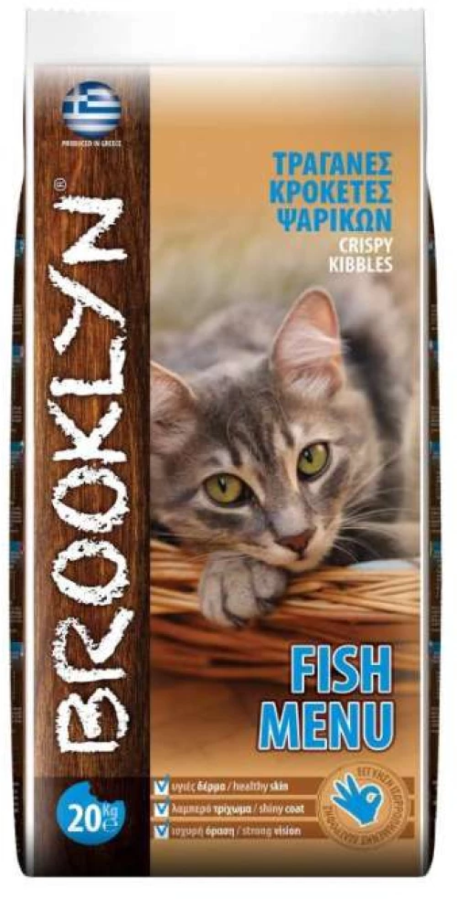Brooklyn Ξηρά Τροφή Γάτας Fish Menu 20kg