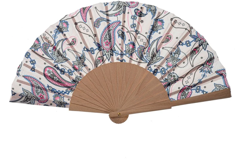 Βεντάλια Γυναίκεια ξύλινη Με Σχέδιο 23cm 98734-14 Multicolor Multicolor