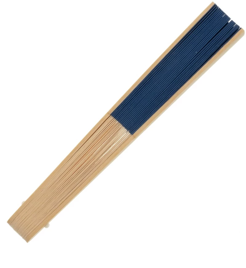Βεντάλια Γυναίκεια ξύλινη Με Σχέδιο 21cm 98735-5 Μπλε Μπλε