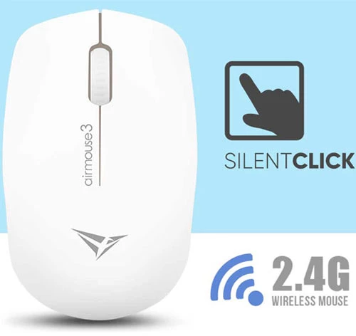 ALCATROZ Silent Ασύρματο Ποντίκι 2.4g Airmouse 3 - Λευκό AMS3W