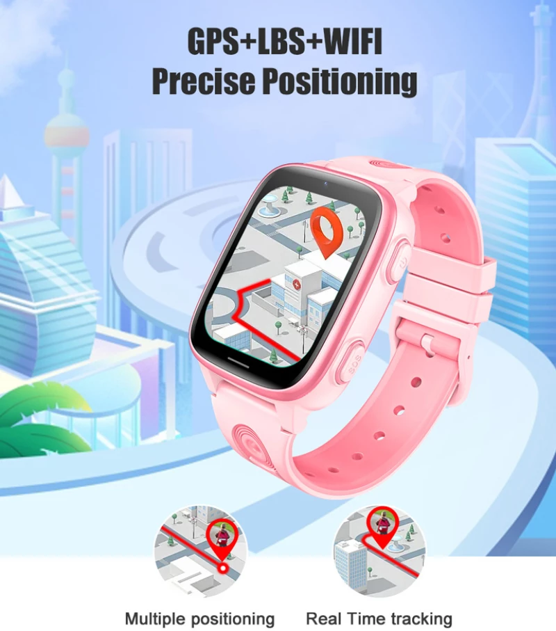INTIME GPS smartwatch για παιδιά IT-074, 1.83", κάμερα, 4G, IPX5, μαύρο
