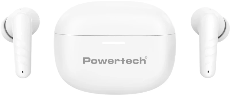 POWERTECH earphones με θήκη φόρτισης PT-1432, True Wireless, 35/300mAh, μαύρα