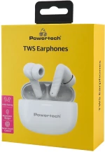 POWERTECH earphones με θήκη φόρτισης PT-1432, True Wireless, 35/300mAh, μαύρα