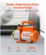 VEVOR Vacuum Pump 5 CFM HVAC Single Stage Rotary Vane Vacuum Pump Oil Included
