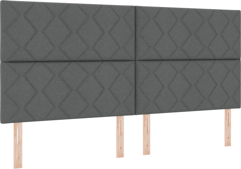 vidaXL Κρεβάτι με Στρώμα Σκούρο Γκρι 200x200 εκ. Ύφασμα