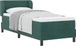 vidaXL Κρεβάτι Box Spring με Στρώμα Σκούρο Πράσινο 80x200 εκ. Βελούδο