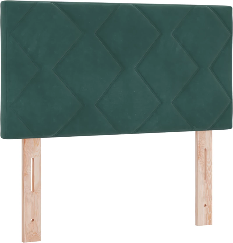 vidaXL Κρεβάτι Box Spring με Στρώμα Σκούρο Πράσινο 80x200 εκ. Βελούδο