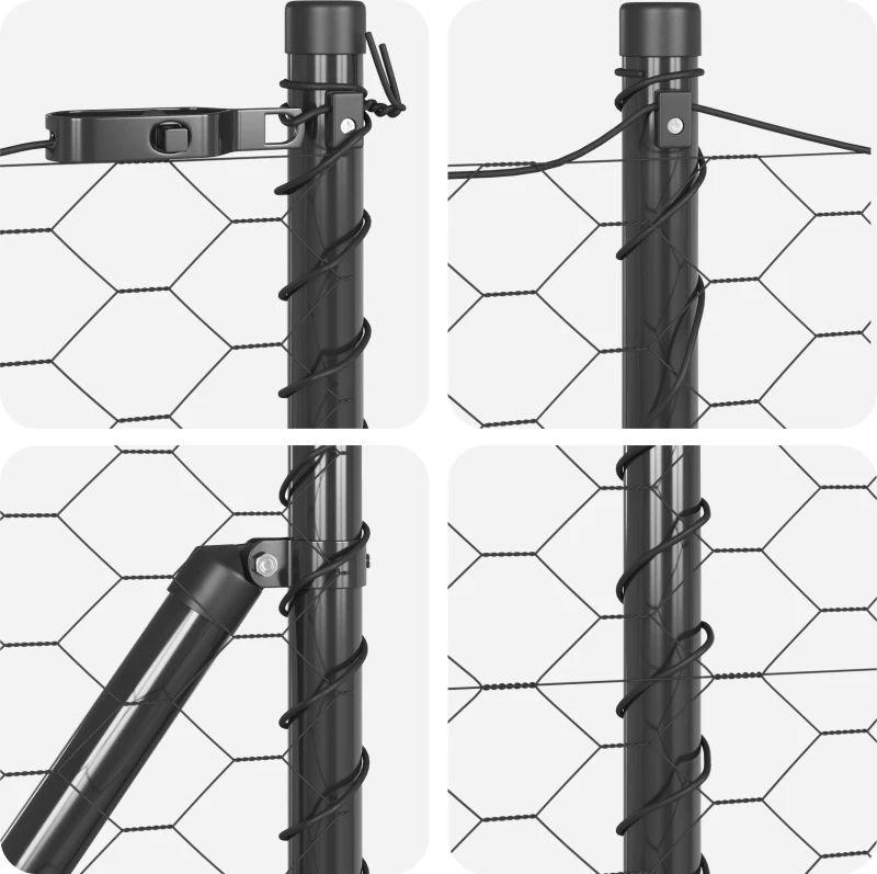 Γκρι Φράχτης vidaXL 1x100 μ Χάλυβας