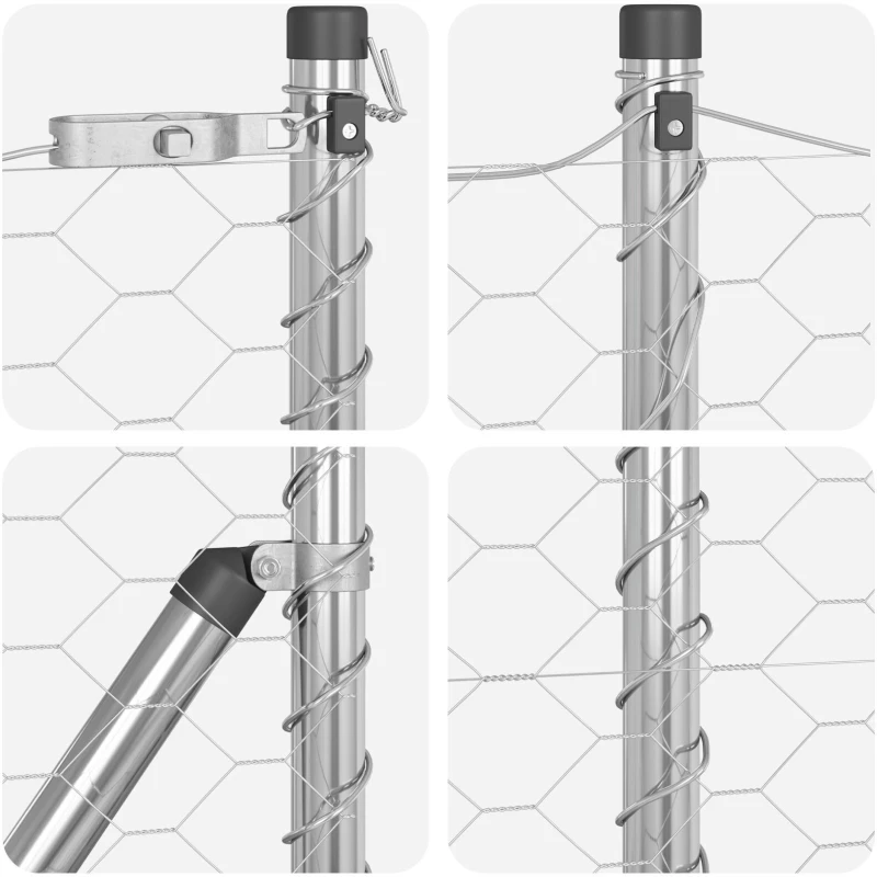 vidaXL Hexagon Φράχτης 0.8x50 μ Γαλβανισμένος Χάλυβας
