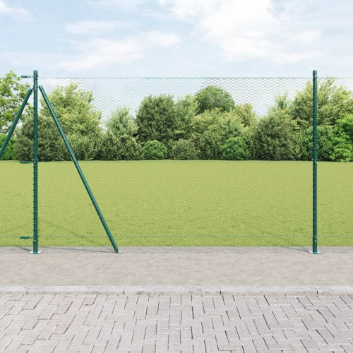vidaXL Εξαγωνικός Φράχτης Πράσινος 1.6x10 m Ατσάλι