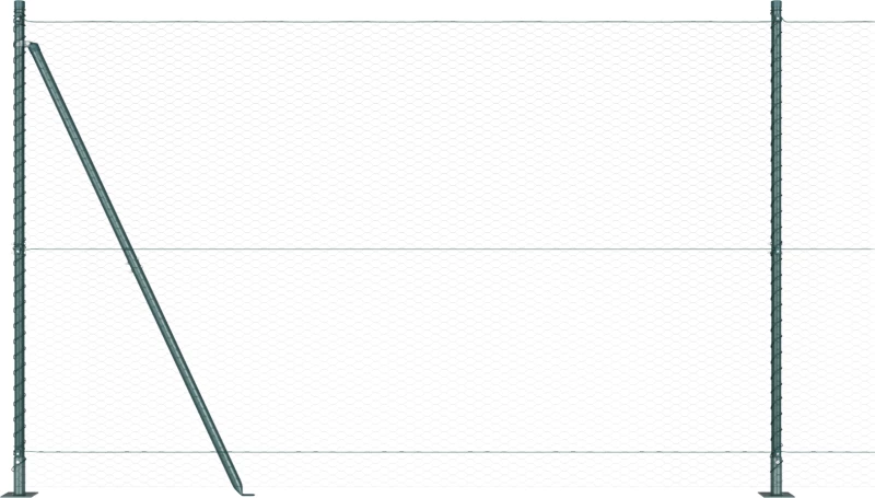 vidaXL Εξαγωνικός Φράχτης Πράσινος 1.6x10 m Ατσάλι
