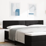 vidaXL LED Κεφαλάρι με Κουμπιά Μαύρο 100 εκ Βελούδο