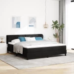 vidaXL Κρεβάτι με Στρώμα Μαύρο 180x200 εκ σε Βελούδο