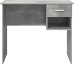 vidaXL Γραφείο με Αποθήκευση Γκρι Σκυρόδεμα 90x49.5x75 εκ. Κατασκευασμένο ξύλο