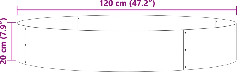 vidaXL Λευκή Μεταλλική Γλάστρα Λευκή Μέταλλο Μεγάλη Λευκή Γλάστρα