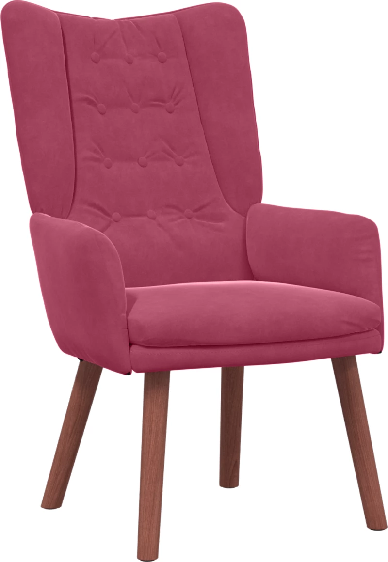vidaXL Χαλαρωτική Πολυθρόνα Κρασί Κόκκινο Βελούδο