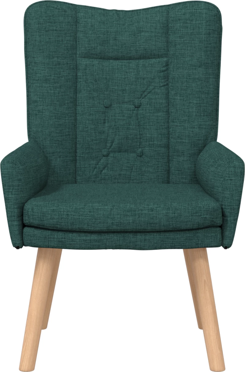 vidaXL Χαλαρωτική Πολυθρόνα Σκούρο Πράσινο Ύφασμα