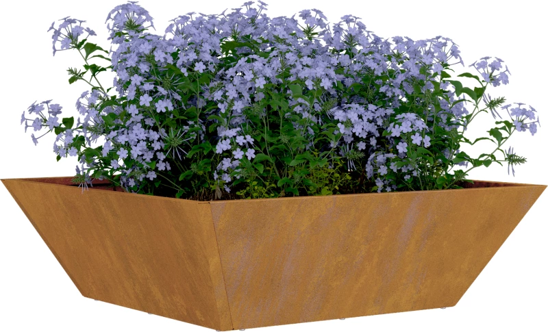 vidaXL Μεταλλική Γλάστρα Ατσάλι 50 x 50 x 15 cm Διακοσμητικά Ένθετα