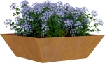 vidaXL Μεταλλική Γλάστρα Ατσάλι 50 x 50 x 15 cm Διακοσμητικά Ένθετα
