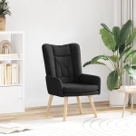 vidaXL Χαλαρωτική Καρέκλα Μαύρη Υφασμάτινη