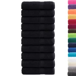 vidaXL Premium Χειροπετσέτες "SOLUND" 50 τεμ Μαύρο 50x100 cm 550 gsm