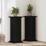 vidaXL Βάση Φυτών Μαύρο Δρυ 33x33x100 εκ.