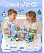VEVOR Magnetic Blocks 150 PCS Glacier Castle Set STEM Montessori Sensory Toys
