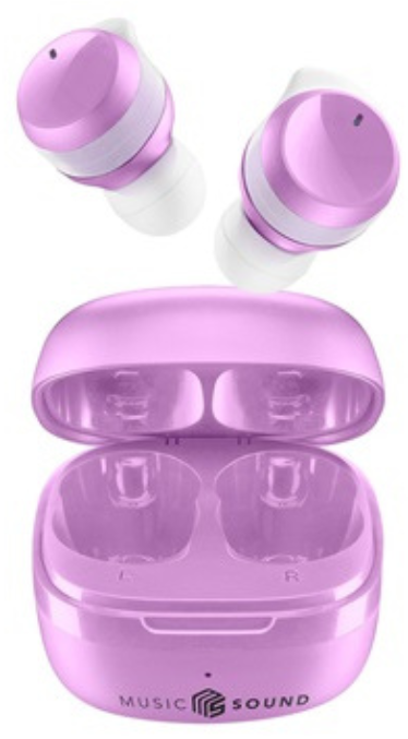 Cellular Line 467936 Music Sound Flow Bluetooth Ακουστικά Tws Με Θήκη Φόρτισης Βιολετί