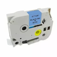 MediaRange Plastic Tape Cassette For Label Printers Using Brother TZ-541/TZe-541 18mm 8m Laminated Black On Blue (MRBTZ541)