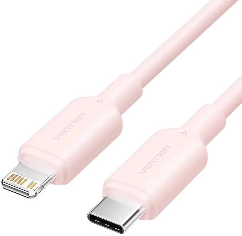 VENTION Type-C Male to Lightning Male 3A Cable 2M Pink PVC Type (LAKPH) (VENLAKPH)