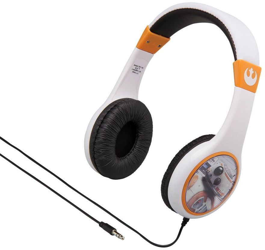 eKids Star Wars Ενσύρματα Ακουστικά με ασφαλή μέγιστη ένταση ήχου για παιδιά και εφήβους SW-136 Λευκό/Πορτοκαλί