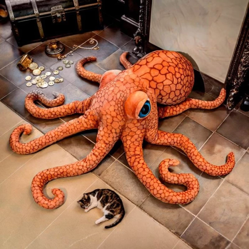 Giant Octopus 150cm – Γιγαντιαίo Λούτρινo Χταπόδι 150 cm