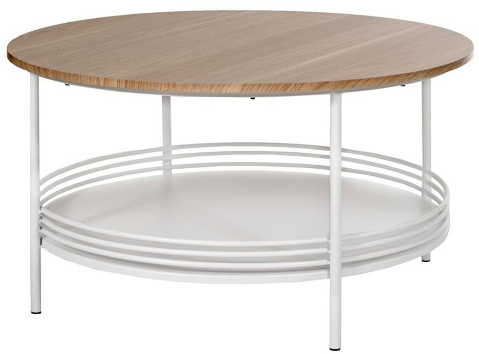 Τραπέζι Μεταλλικό Στρογγυλό 84901 75x40cm Natural-White