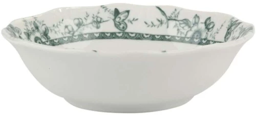Μπωλ Δημητριακών Tiffany PR24324G05 Φ16,5cm White-Green Oriana Ferelli® Πορσελάνη