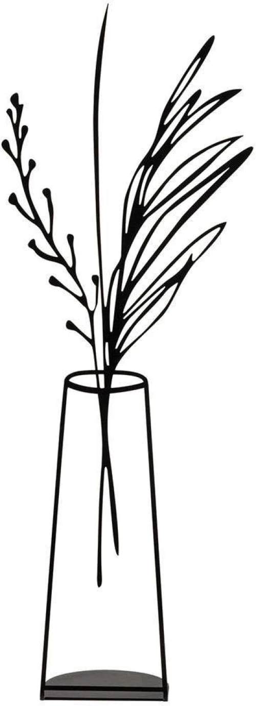 Διακοσμητικό Επιτραπέζιο Flowerpot 565TNL1164 19x50cm Black Aberto Design Μέταλλο