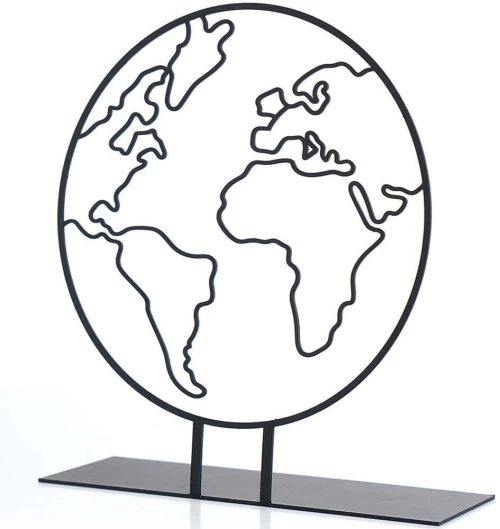 Διακοσμητικό Επιτραπέζιο Foglia 901LMN1108 20x22cm Black Aberto Design Μέταλλο