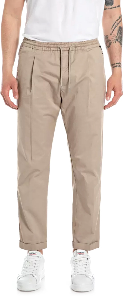 REPLAY ELASTIC WAIST REGULAR FIT CHINO PANTS MEN REPLAY ΜΠΕΖ (M9983B.000.84909-013)