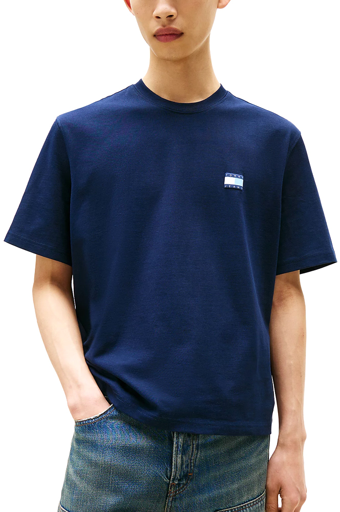 TOMMY HILFIGER TOMMY JEANS 90S FLAG REGULAR FIT T-SHIRT MEN ΜΠΛΕ- ΣΙΕΛ (DM0DM21785-C1G)