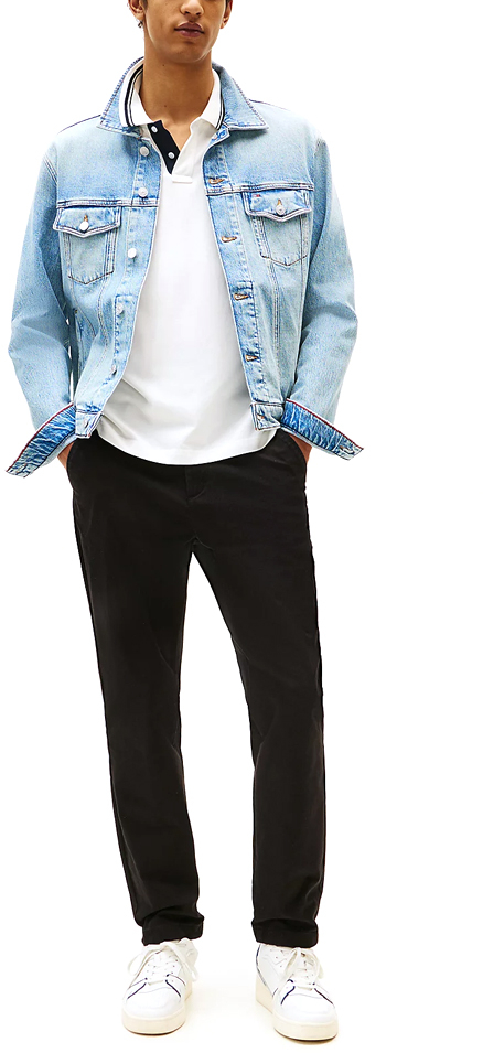 TOMMY HILFIGER TOMMY JEANS AUSTIN L.34 CHINO PANTS MEN ΜΑΥΡΟ (DM0DM20282-BDS34)