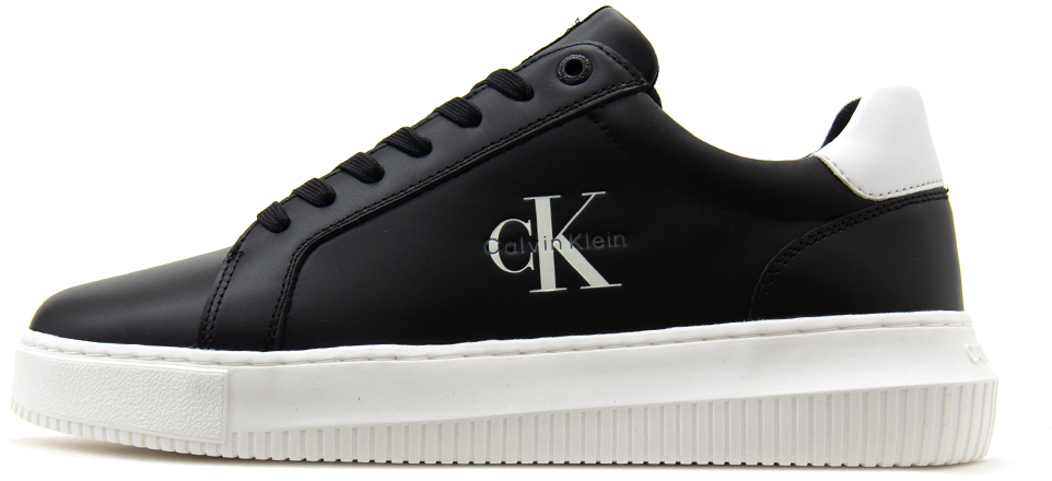 CALVIN KLEIN LEATHER MONOGRAM CUPSOLE CHUNKY SNEAKERS MEN CALVIN KLEIN ΛΕΥΚΟ- ΜΑΥΡΟ (YM0YM01317-0GJ)